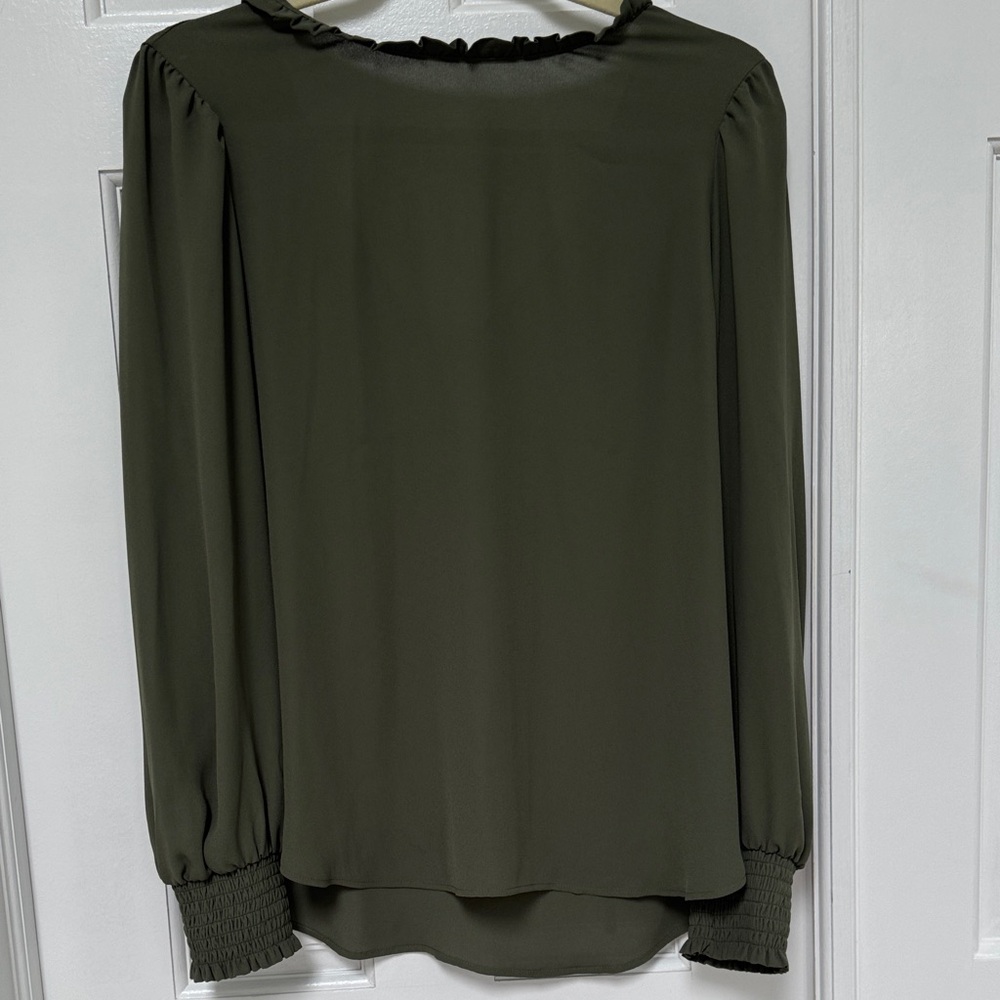 LOFT Dark Olive Blouse